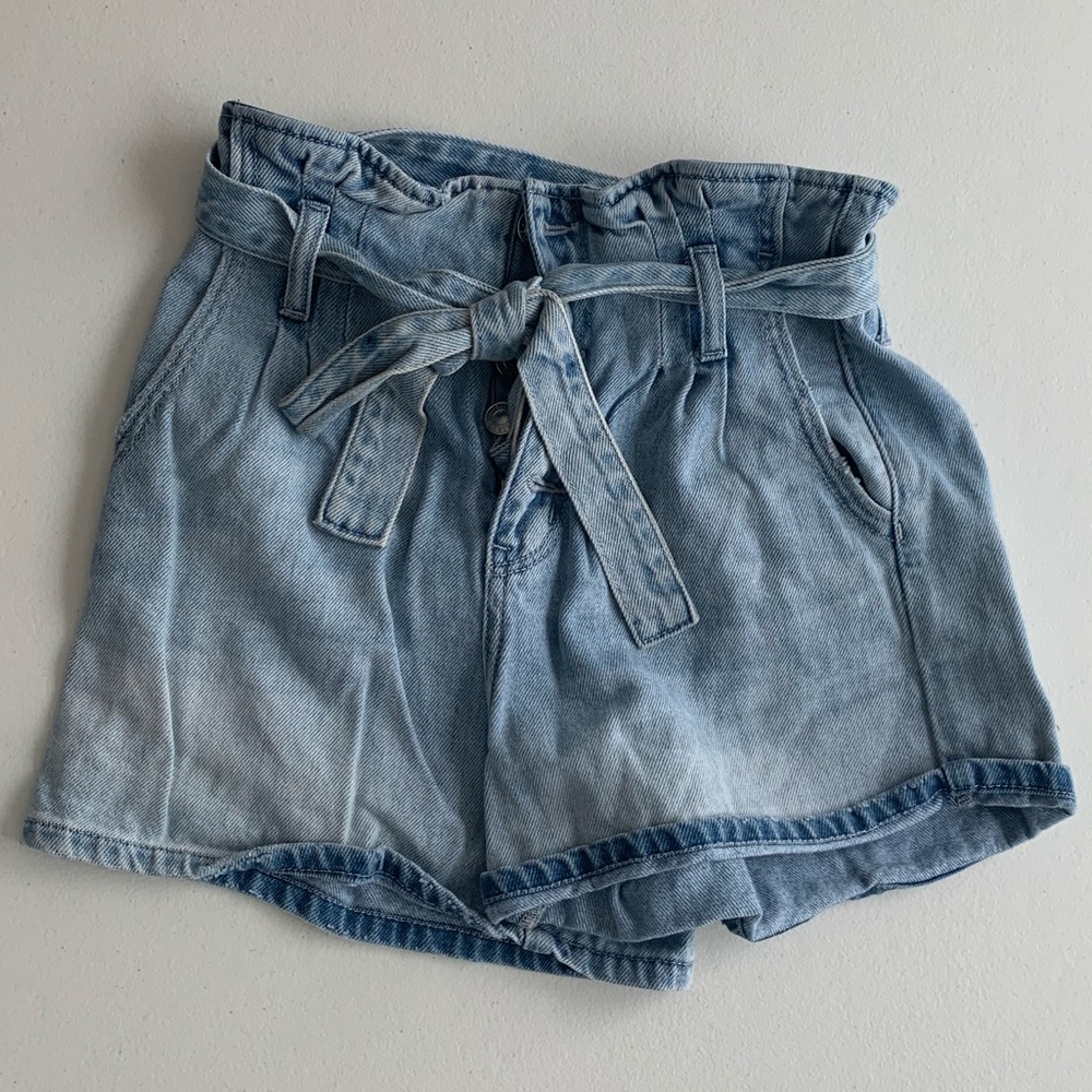 American eagle tie jean shorts